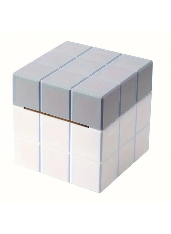 صندوق مناديل مكعب رمادي حديث بسيط بتصميم مفتوح يوفر المساحة - Image 4